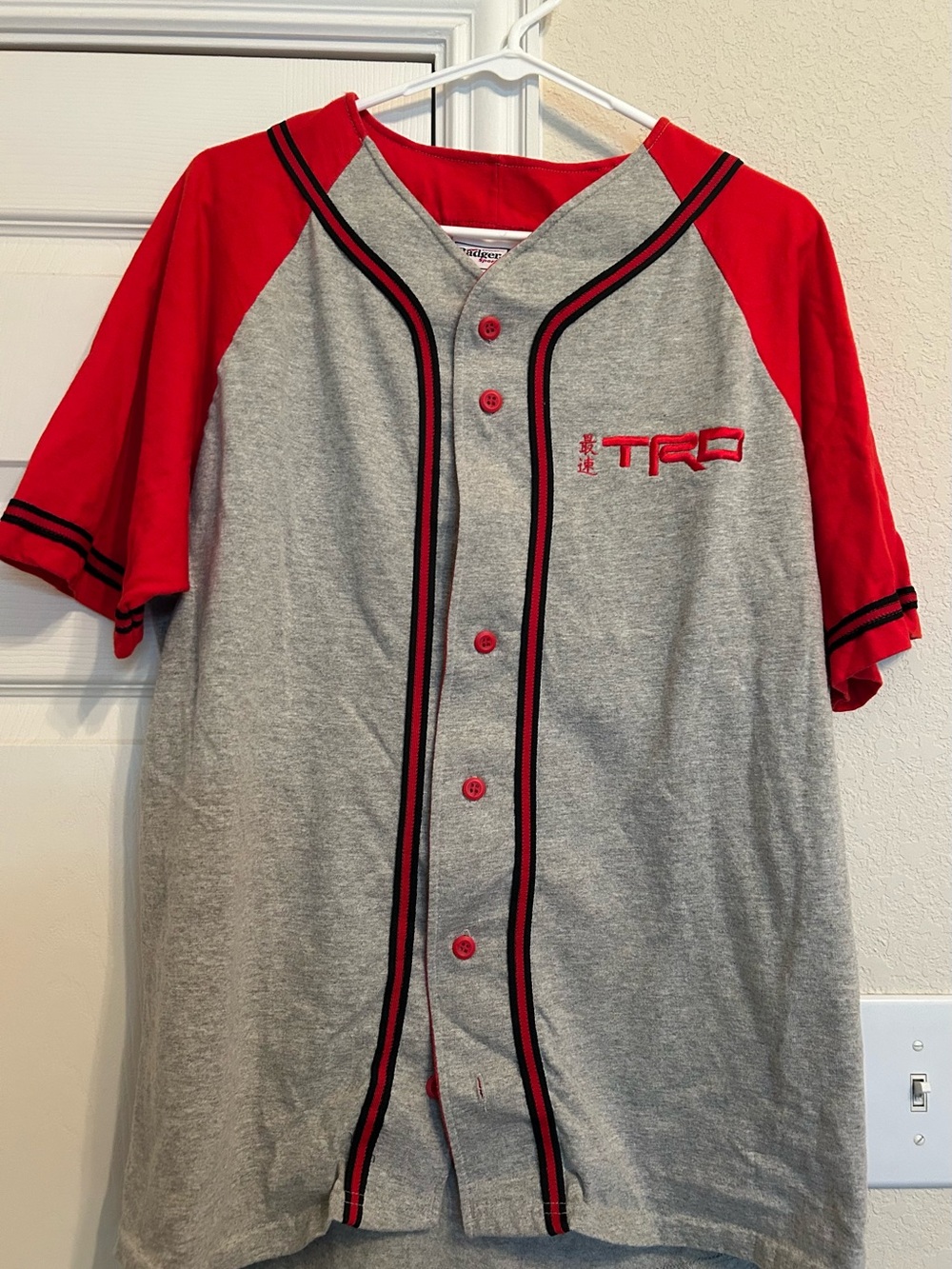 Original Grey & Red Baseball-Style TRD Shirt